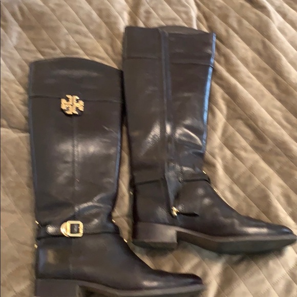 Tory Burch Brown Leather Boots Size 7.5 - Picture 2 of 4